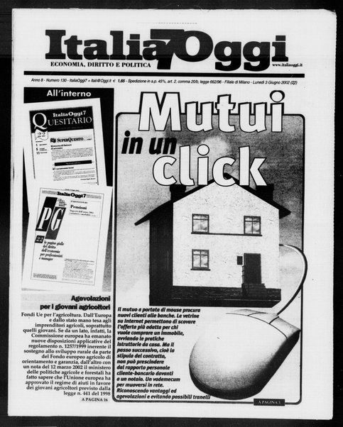 Italia oggi : quotidiano di economia finanza e politica